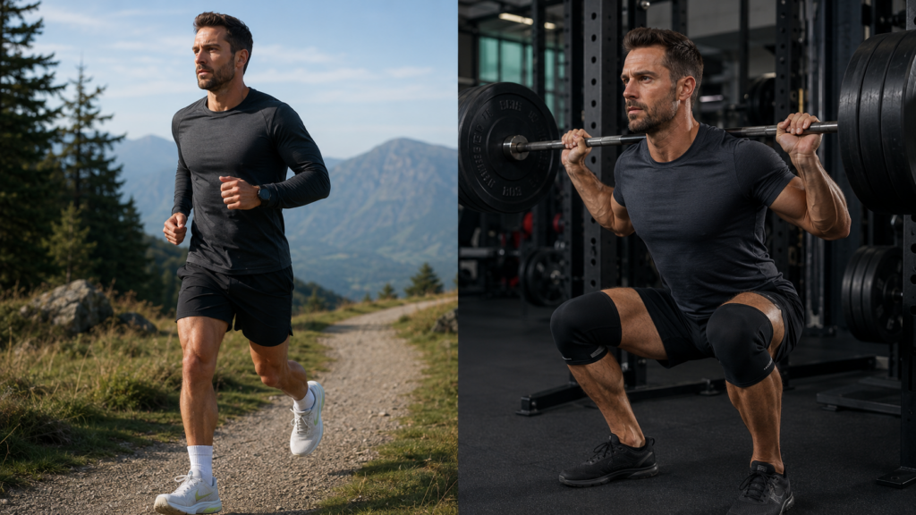 Zone 2 vs HIIT. The same athlete training endurance and weight